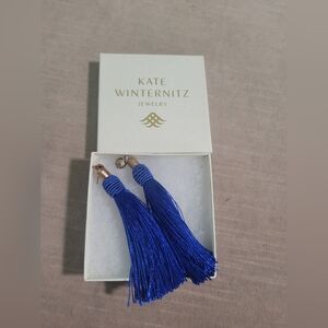 Royal Blue Tassel Earrings